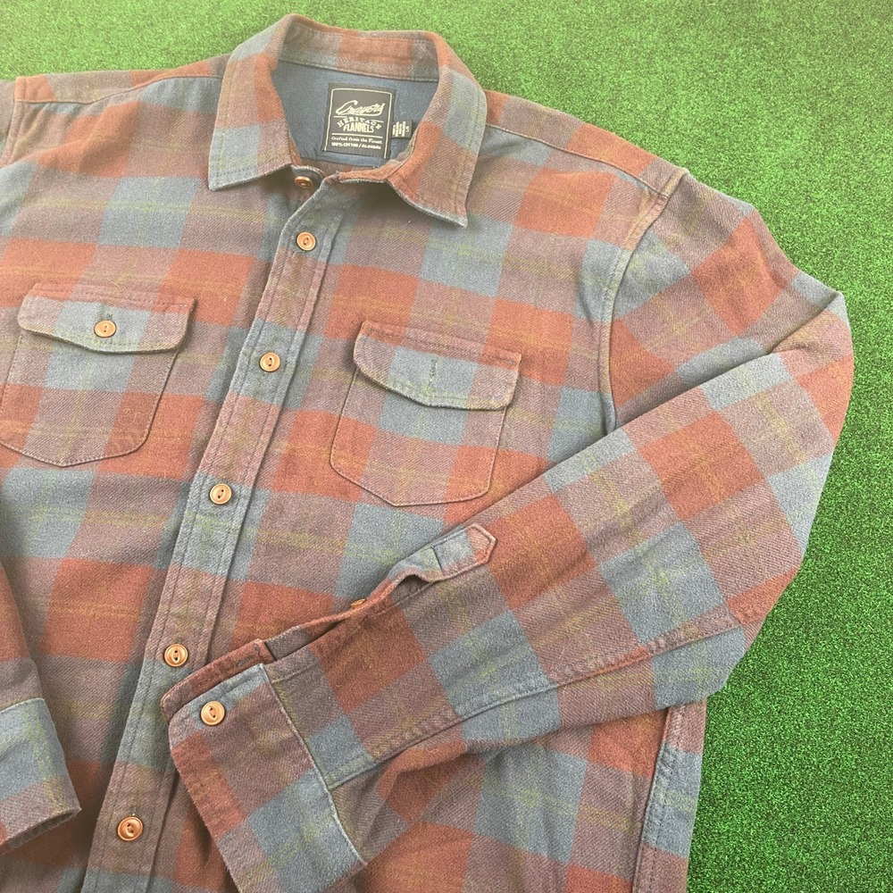 Crayers Heritage Flannels Men's Plaid Button Up Shirt‎ Size L Cotton